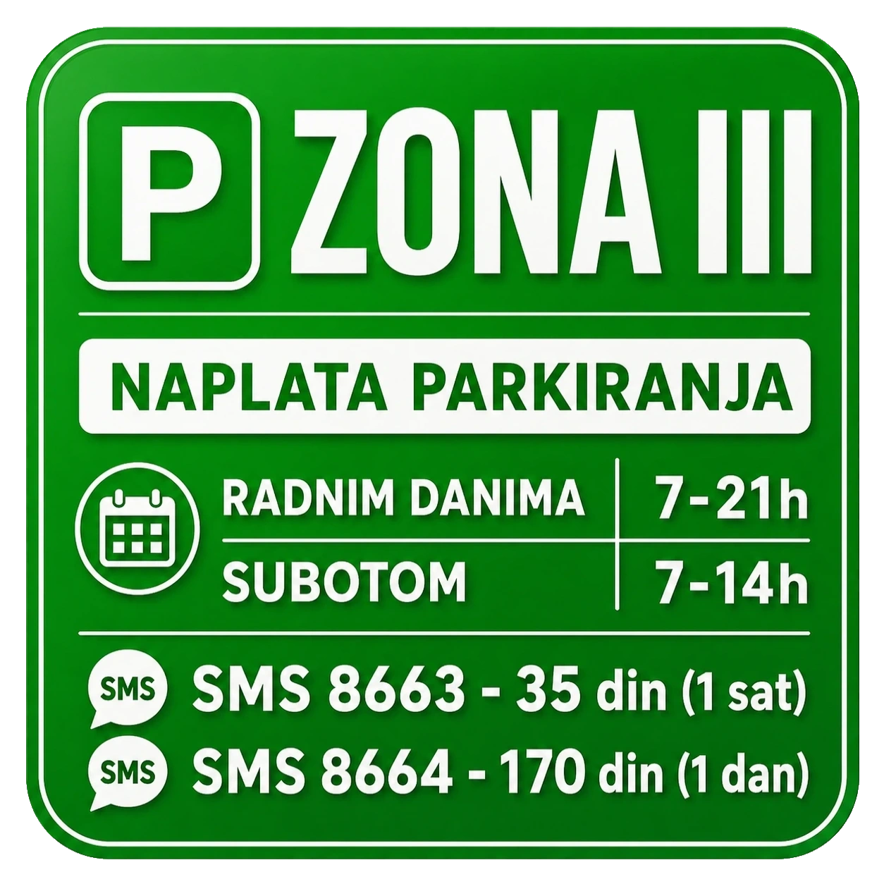 Mapa zone III